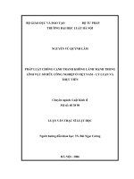 PHÁP LUẬT CHỐNG CẠNH TRANH KHÔNG LÀNH MẠNH TRONG LĨNH vực sở hữu CÔNG NGHIỆP ở VIỆT NAM – lý LUẬN và THỰC TIỄN 