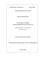 CƠ cấu QUẢN lý TRONG DOANH NGHIỆP NHÀ nước ở VIỆT NAM 