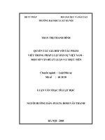 QUYỀN tác GIẢ đối với tác PHẨM VIẾT TRONG PHÁP LUẬT dân sự VIỆT NAM – một số vấn đề lý LUẬN và THỰC TIỄN 