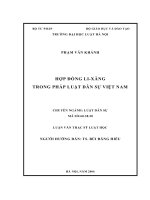 HỢP ĐỒNG LI XĂNG TRONG PHÁP LUẬT dân sự VIỆT NAM 