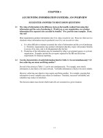 Instructor solution manual for accounting information systems, 12e 