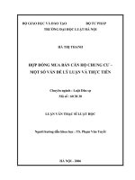 HỢP ĐỒNG MUA bán căn hộ CHUNG cư – một số vấn đề lý LUẬN và THỰC TIỄN 