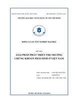 Giải pháp phát triển thị trường chứng khoán phái sinh ở việt nam 