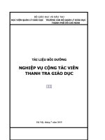 TÀI LIỆU BỒI DƯỠNG CỘNG TÁC VIÊN THANH TRA GIAO DỤC ,KIỂM TRA NỘI BỘ TRƯỜNG HỌC
