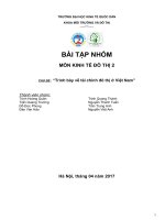 Trình bày về tài chính đô thị ở Việt Nam