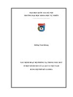 Xác định hoạt độ phóng xạ trong mẫu đất ở một số huyện của lào và việt nam bằng hệ phổ kế gamma 