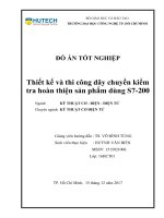 Thiết kế và thi công dây truyền kiểm tra hoàn thiện sản phẩm dùng s7   200 