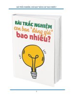BÀI TRẮC NGHIỆM CON bạn “ĐÁNG GIÁ” BAO NHIÊU(1)