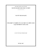Tổng hợp và nghiên cứu cấu trúc của phức chất cu(i) với phối tử chứa PAH 
