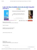 Luận văn thạc sĩ nghiên cứu lo âu và cách ứng phó của học sinh trung học cơ sở   tài liệu text