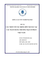 Các nhân tố tác động đến nợ xấu tại các ngân hàng thương mại cổ phần việt nam