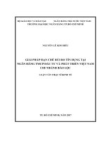 Giải pháp hạn chế rủi ro tín dụng tại ngân hàng thương mại cổ phần đầu tư và phát triển việt nam   chi nhánh bảo lộc 