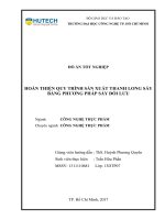 Hoàn thiện quy trình sản xuất thanh long sấy bằng phương pháp sấy đối lưu 