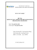 Khảo sát quy trình chế biến bánh tráng thanh long chanh dây 