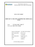 Thiết kế và thi công mô hình nhà trồng rau mầm 