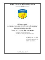 Đánh giá chất lượng nước biển ven bờ do hoạt động trong nuôi trồng hải sản tại thị xã vạn giã, tỉnh khánh hòa 