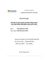 Tìm hiểu và xây dựng chương trình HACCP cho sản phẩm tôm đông lạnh xuất khẩu 