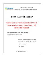 Nghiên cứu quy trình chế biến bánh mì bổ sung bột khoai lang tím quy mô phòng thí nghiệm