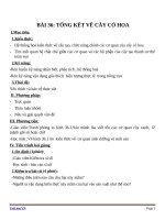 Giáo án Sinh học 6 bài 36: Tổng kết về cây có hoa