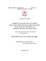 NGHIÊN CỨU TRUYỀN TIỂU CẦU TRONG  PHẪU THUẬT ĐÌNH CHỈ THAI NGHÉN Ở THAI PHỤ  CÓ XUẤT HUYẾT GIẢM TIỂU CẦU  TẠI BỆNH VIỆN PHỤ SẢN TRUNG ƯƠNG