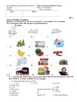 kiem tra tieng anh 6 lan 2