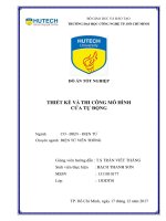 Thiết kế và thi công mô hình cửa tự động 