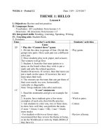 Giáo án tiểu học môn tiếng anh tuần 5 soạn theo định hướng PTNLHS năm học 2018 2019 