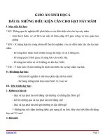 Giáo án Sinh học 6 bài 35: Những điều kiện cần cho hạt nảy mầm