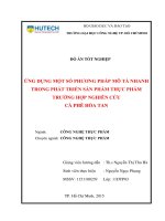 Ứng dụng một số phương pháp mô tả nhanh trong phát triển sản phẩm thực phẩm   trường hợp nghiên cứu sản phẩm cà phê hòa tan 