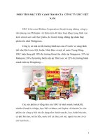 Phân tích mục tiêu cạnh tranh của  công ty URC việt nam