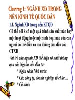 Slide bài giảng kinh tế xây dựng chương 1 ngành xây dựng trong nền kinh tế quốc dân 