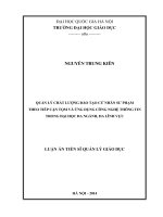 LUẬN VĂN TỐT NGHIỆP : QUẢN LÝ CHẤT LƯỢNG ĐÀO TẠO CỬ NHÂN SƯ PHẠM THEO TIẾP CẬN TQM VÀ ỨNG DỤNG CÔNG NGHỆ THÔNG TIN TRONG ĐẠI HỌC ĐA NGÀNH, ĐA LĨNH VỰC