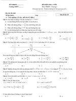 Đề kiểm tra 45 phút môn Toán 11 ( Chương I )