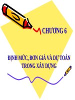 Slide bài giảng kinh tế xây dựng chương  6 DM+DG+DT 