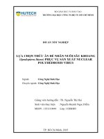 Lựa chọn thức ăn để nhân nuôi sâu khoang (spodoptera litura) phục vụ sản xuất nuclear polyhedrosis virus 