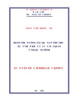 Hoàn thiện công tác quản lý thu thuế xuất nhập khẩu tại cục hải quan tỉnh quảng bình 