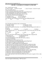 NGÂN HÀNG CÂU HỎI TRẮC NGHIỆM ĐỊA LÝ 12