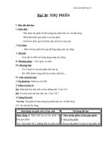 Giáo án Sinh học 6 bài 30: Thụ phấn