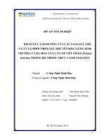 Khảo sát ảnh hưởng của các loại giá thể và tỷ lệ phối trộn giá thể lên khả năng sinh trưởng và ra hoa của cây dã yên thảo (petunia hybrida) trong hệ thống thủy canh mao dẫn 