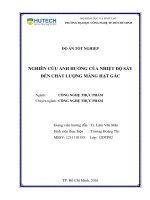 Nghiên cứu ảnh hưởng của nhiệt độ sấy đến chất lượng màng hạt gấc 