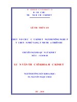 Tình hình chuyển dịch cơ cấu kinh tế ngành nông nghiệp huyện phú vang tỉnh thừa thiên huế 