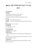 Giáo án Sinh học 6 bài 31: Thụ tinh, kết hạt và tạo quả