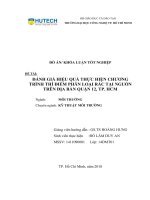 Đánh giá hiệu quả thực hiện chương trình thí điểm phân loại rác tại nguồn trên địa bàn quận 12, TP HCM 