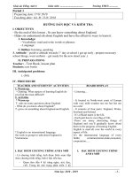 Giáo án Tiếng Anh 6 thí điểm HK I  Hải Phòng