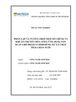 Phân lập và tuyển chọn một số chủng vi khuẩn chuyển hóa nitơ, ứng dụng sản xuất chế phẩm vi sinh dùng xử lý chất thải chăn nuôi 