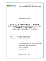 Đánh giá mức độ ô nhiễm và đề xuất các biện pháp cải thiện chất lượng nước kênh tham lương   bến cát (đoạn chảy qua quận tân bình) 