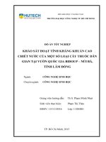 Khảo sát hoạt tính kháng khuẩn cao chiết nƣớc của một số loại cây thuốc dân gian tại vƣờn quốc gia bidoup – núi bà, tỉnh lâm đồng 