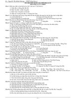 98 CÂU HỎI ĐỊA LÝ TỰ NHIÊN ÔN THI THPT QUỐC GIA MÔN ĐỊA LÍ 12