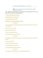 BÀI TẬP TRẮC NGHIÊM ĐỊA LÍ 11