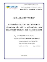 Giải pháp nâng cao khả năng huy động vốn tiền gửi ngân hàng TMCP phát triển TP HCM   chi nhánh TP HCM